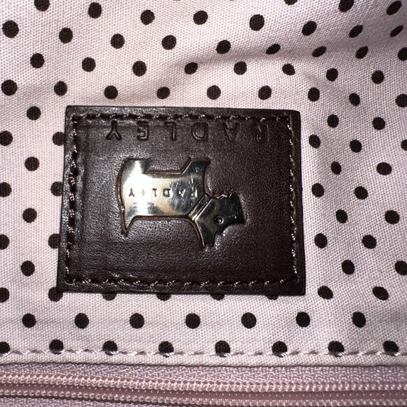 Radley Crossbody Bag Brown and Pink Leather - Picture 7 of 8